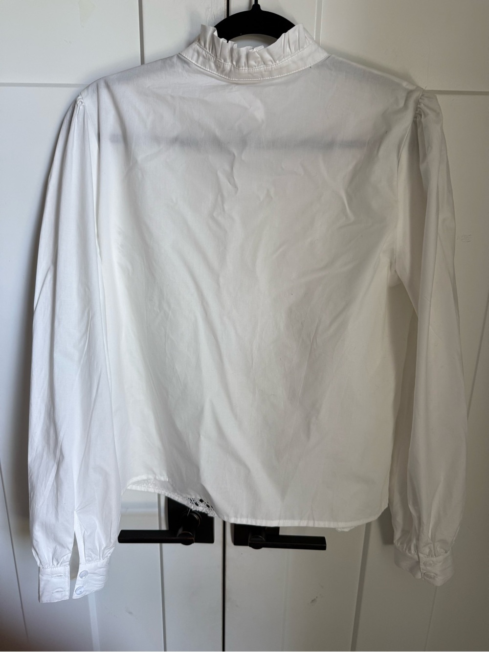 NWT Magaschoni White Embroidered Lace Button-Up Blouse size M. - Picture 4 of 6